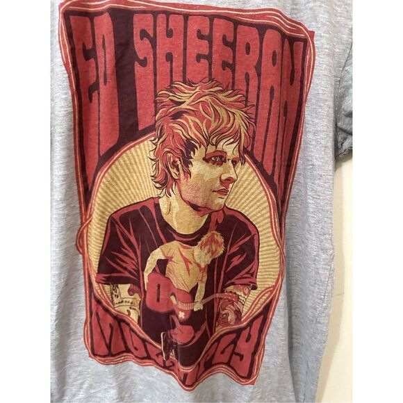 Ed Sheeran T-shirt Size Size Large Multiply Concert Tour Gray Graphic Tee - Picture 2 of 5